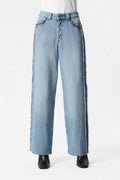 Fringed Wide Leg Jeans