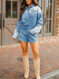 Rodeo Row Denim Romper