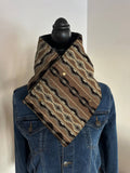 Western Stripe Print Aztec Warm Neck Hood