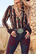 Western Retro Print Women's Shirt
