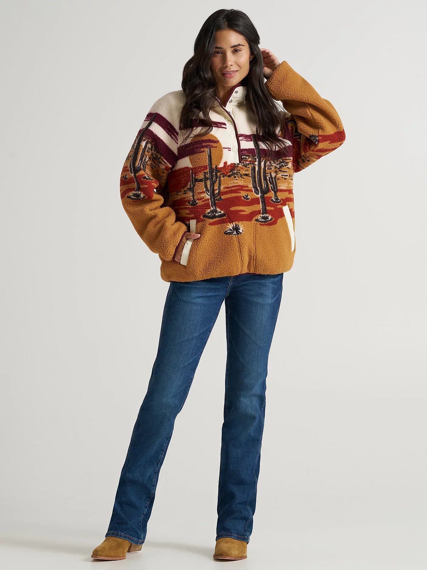 Women's Half-Snap Sherpa Pullover