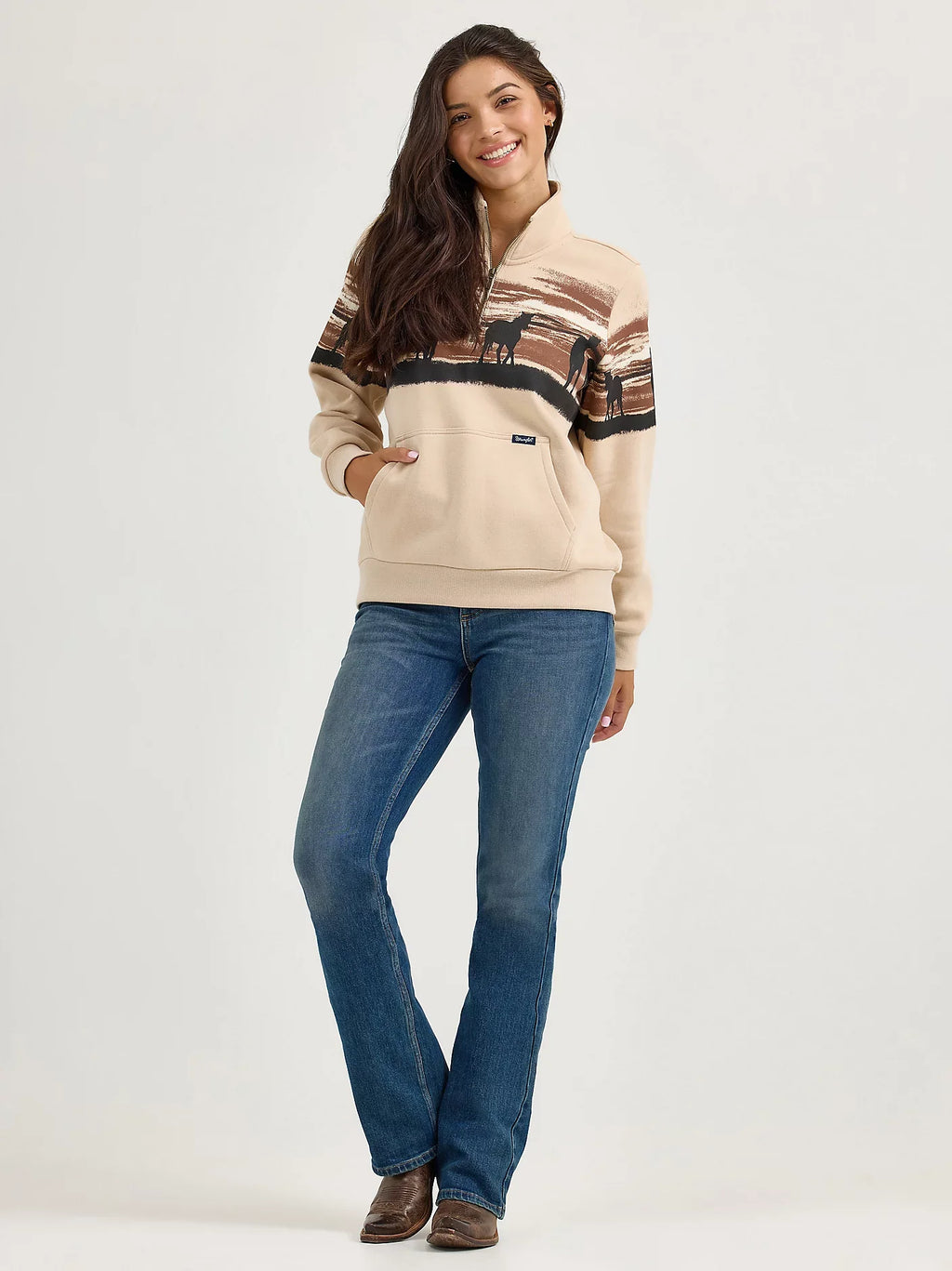 Women's Western Quarter Zip Sweatshirt
