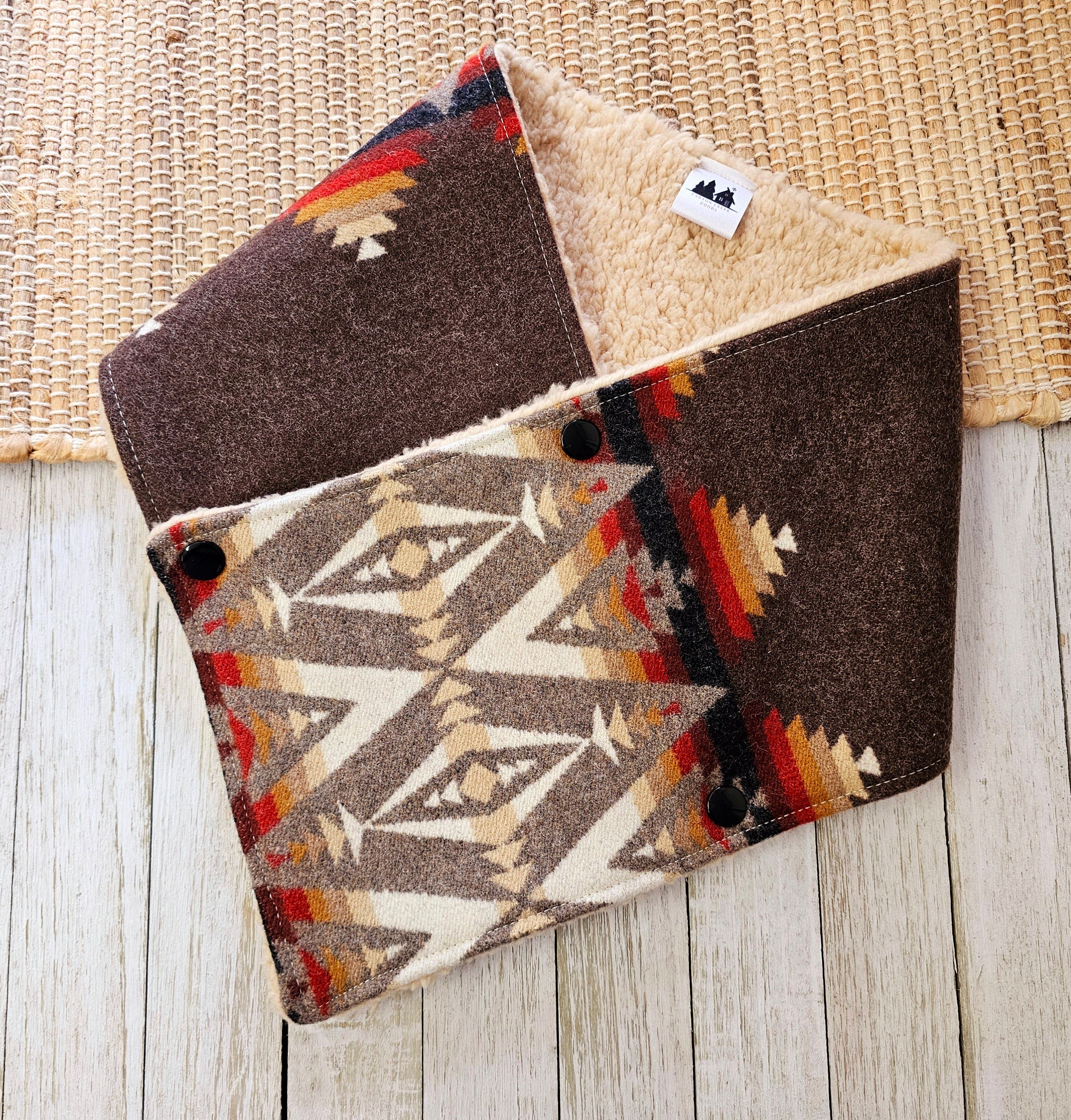 Wool/Sherpa Cowl Scarf - Pacific Crest