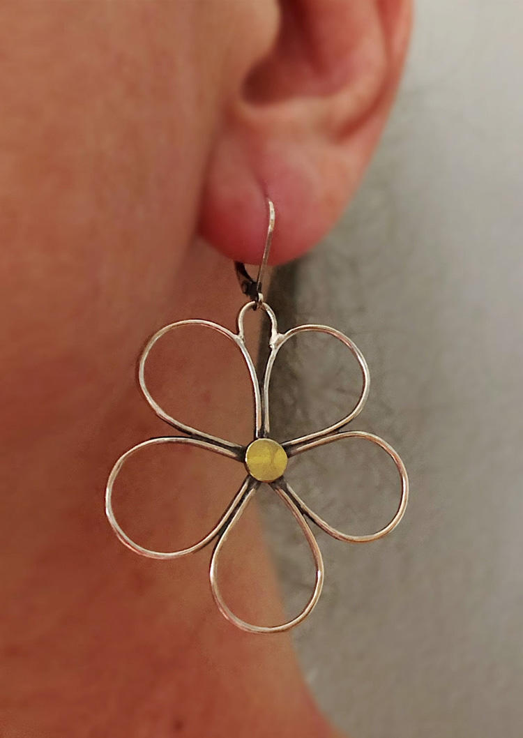 Large Floral Alloy Bohemian Earrings