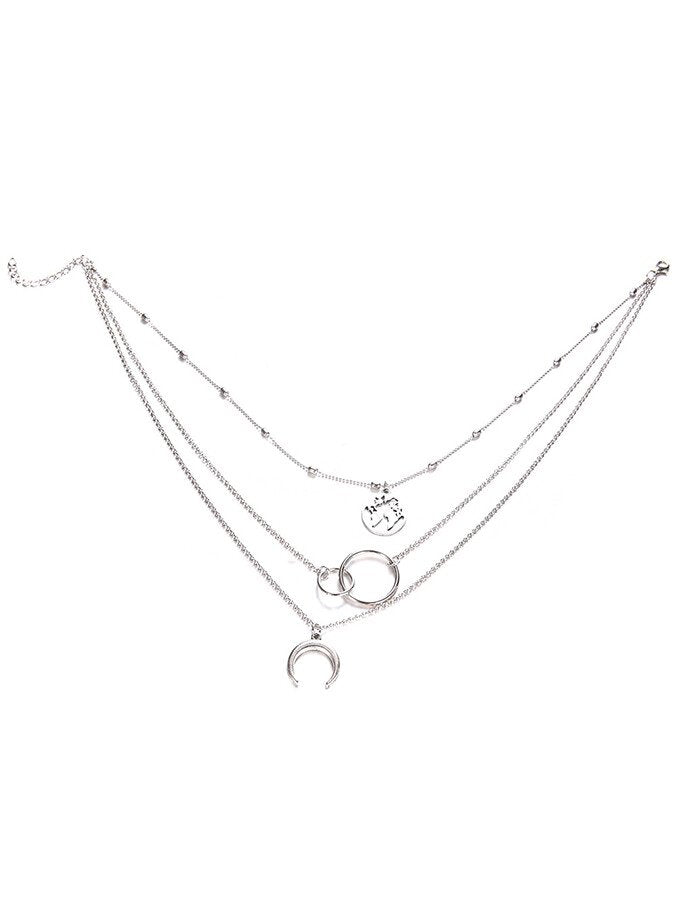 Bohemian Wind Moon Map Necklace