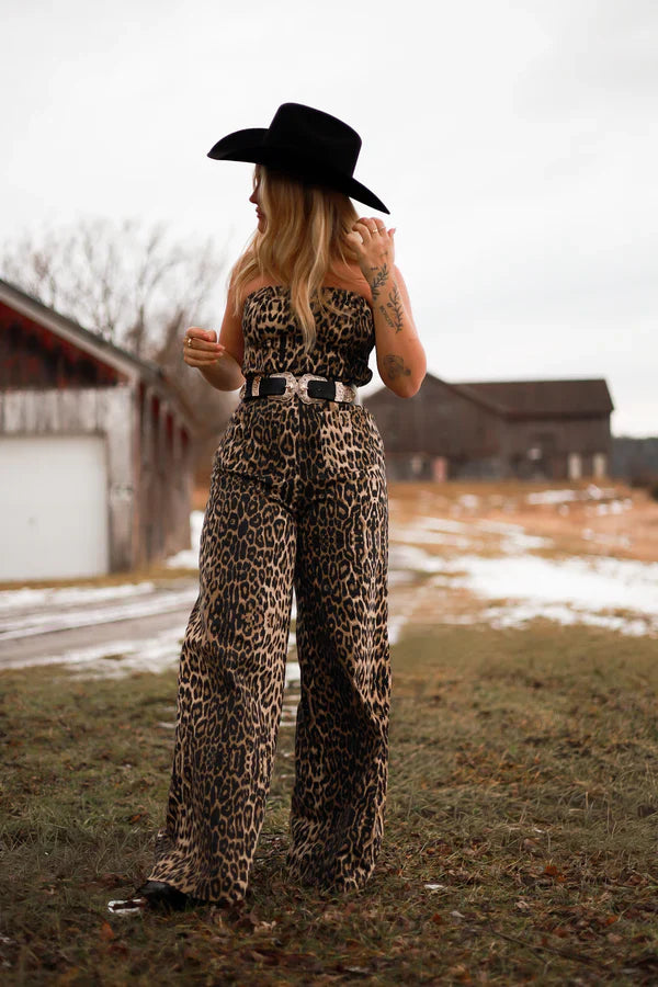 Allure Jumpsuit - Leopard