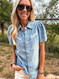 The Booker Western Button Down (Blue)