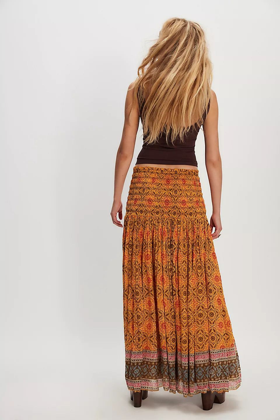 Printed Convertible Maxi Skirt