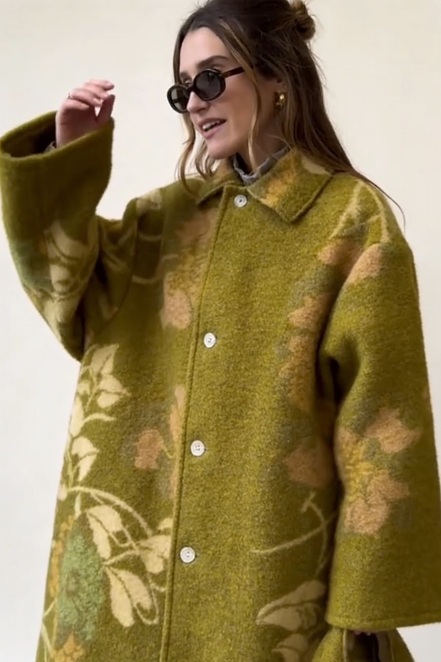 Vintage Floral Long Coat