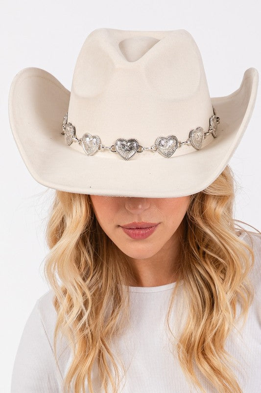 Stolen Hearts Cowboy Hat (Ivory)