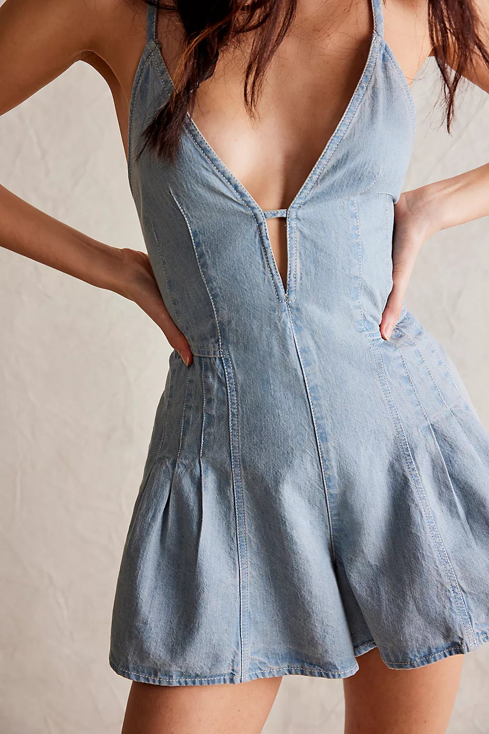 Nostalgia Denim Romper