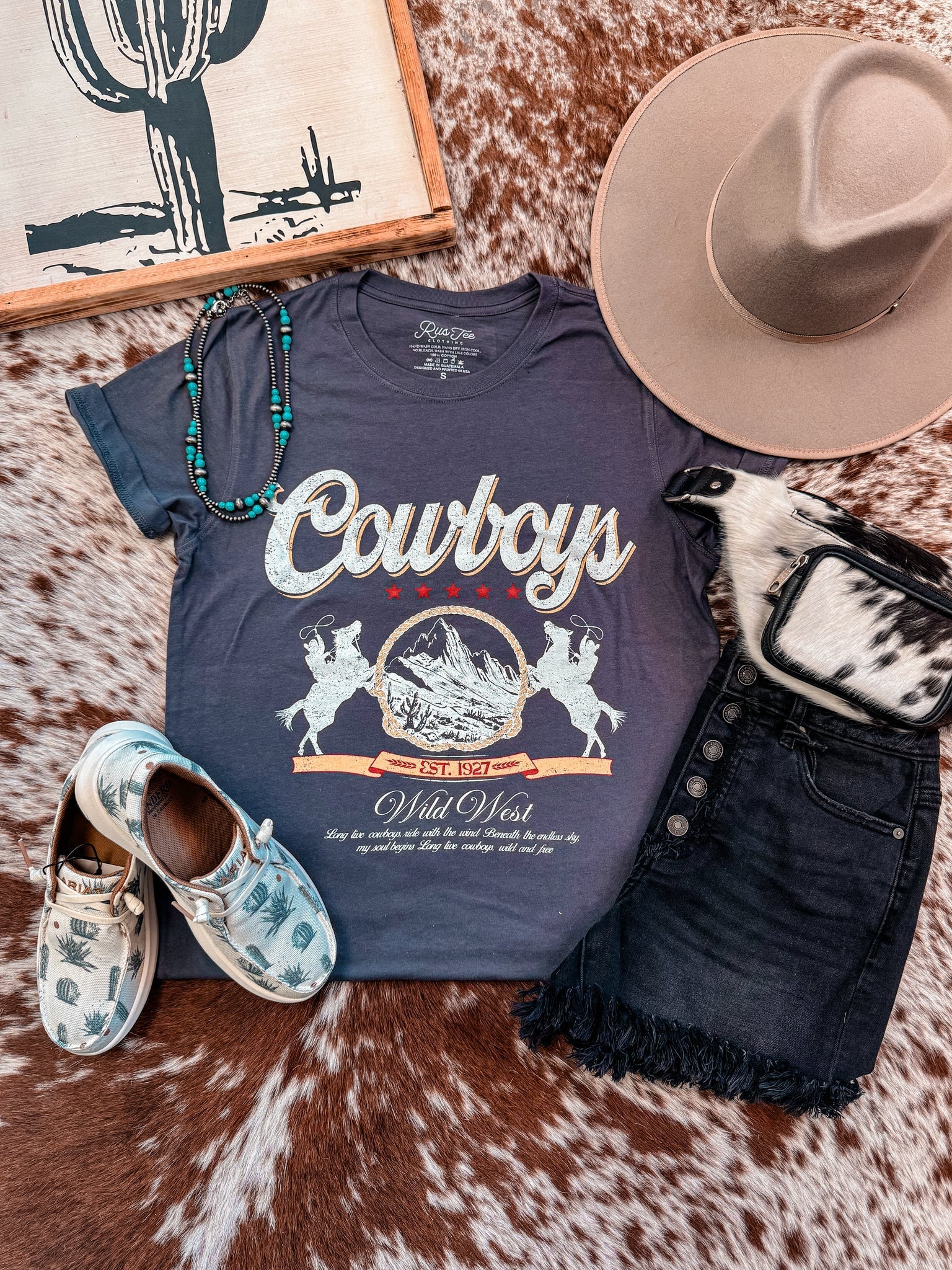 Cowboys Wild West Tee (Grey)