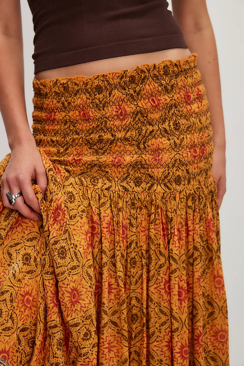 Printed Convertible Maxi Skirt