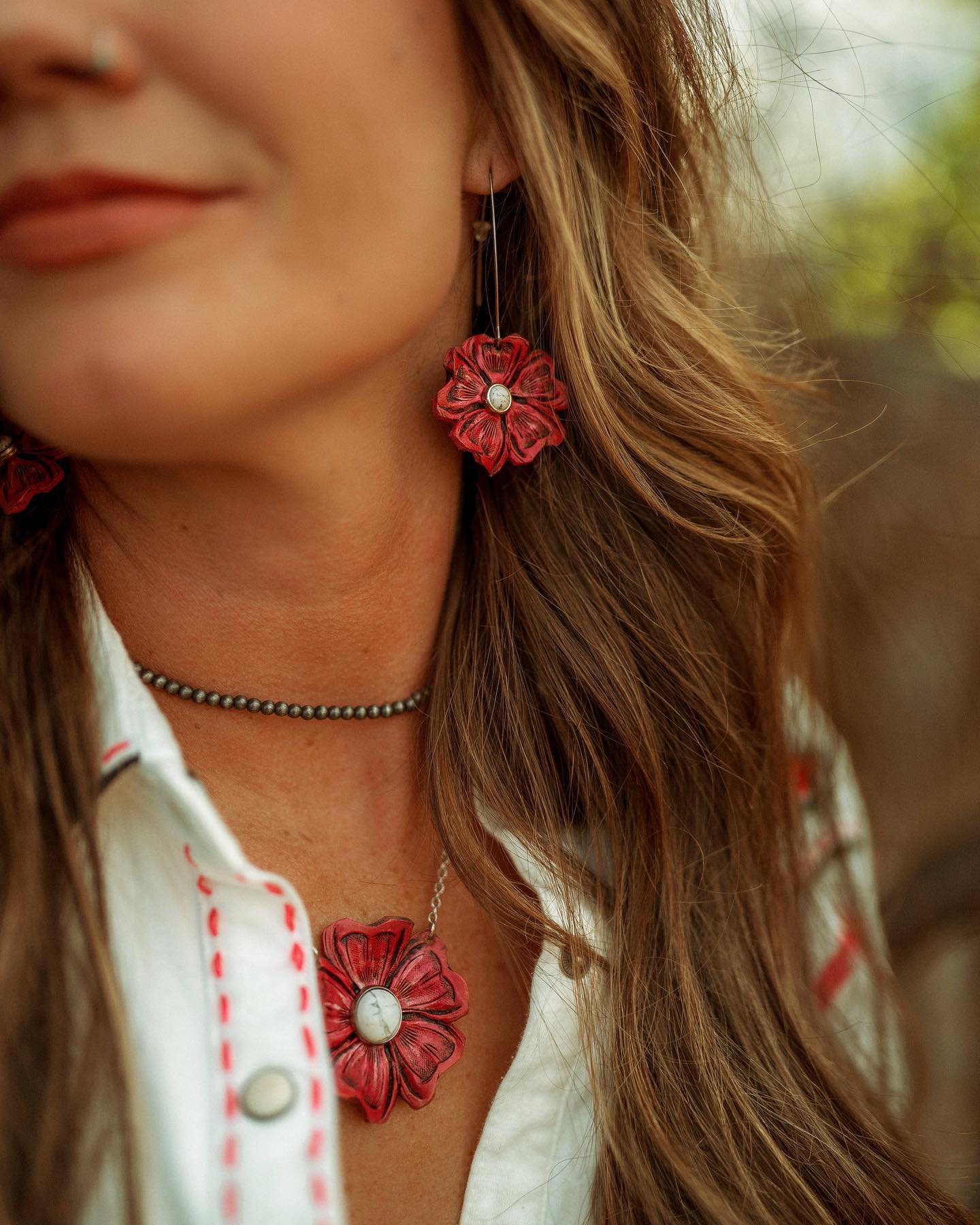 Vintage flower earrings