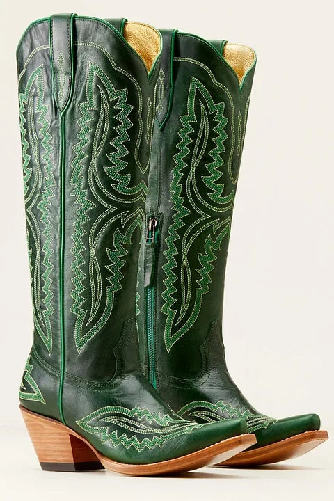 Tall Leather Western Boots