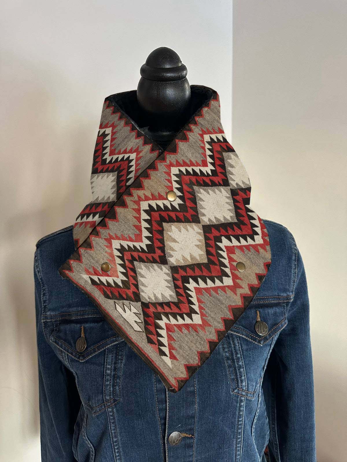 Western Cowboy Aztec Warm Neck Hood