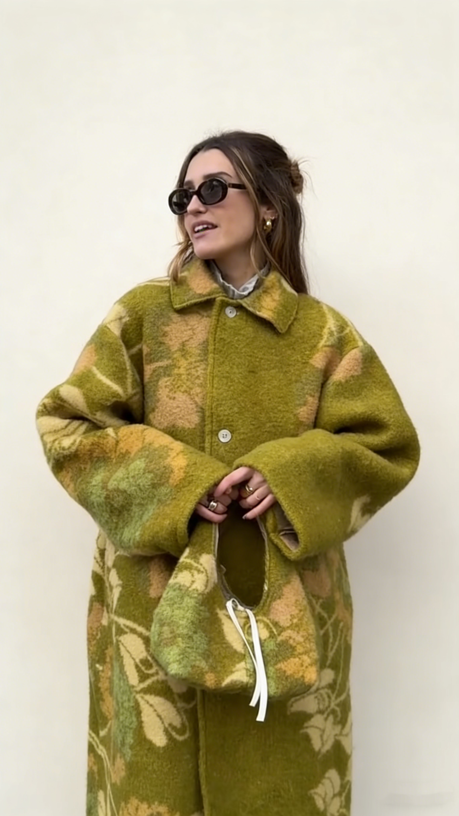 Vintage Floral Long Coat