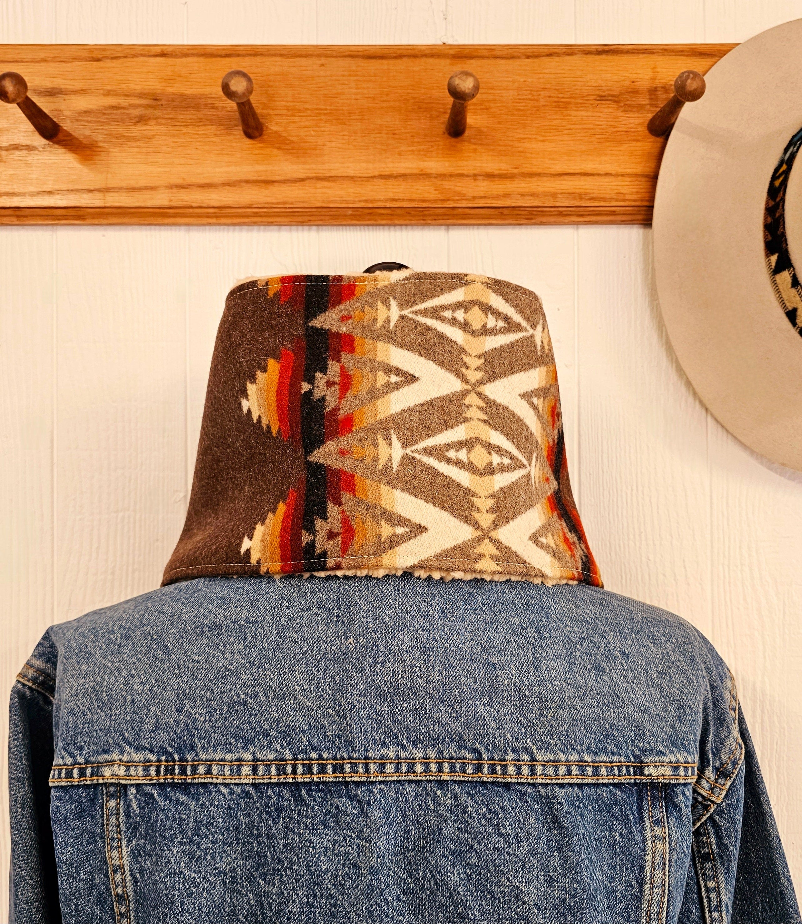 Wool/Sherpa Cowl Scarf - Pacific Crest