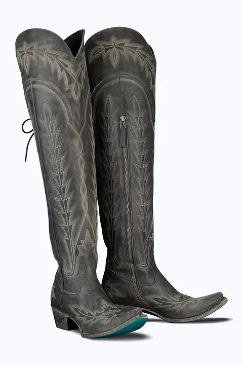 Retro Western Zipper Women's Boots