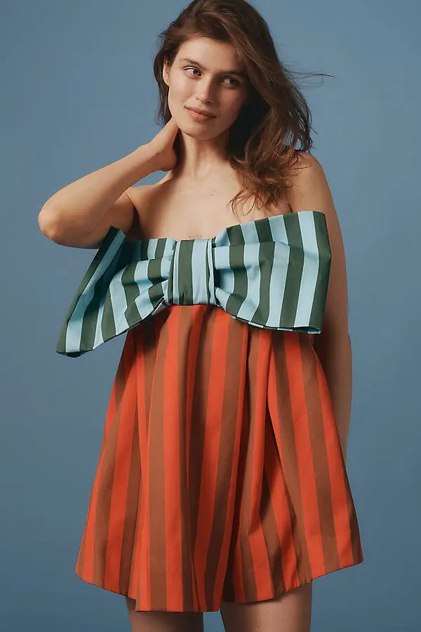Millie Strapless Bow Mini Dress
