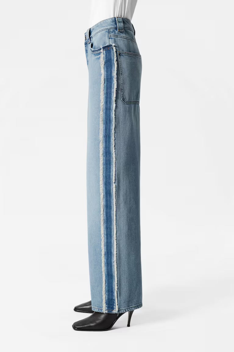 Fringed Wide Leg Jeans