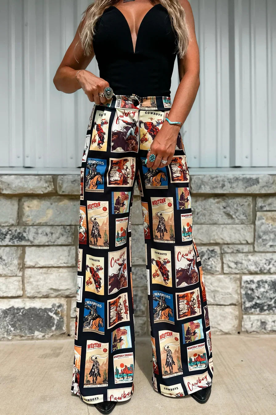 Cowboys Only Wide Leg Pants
