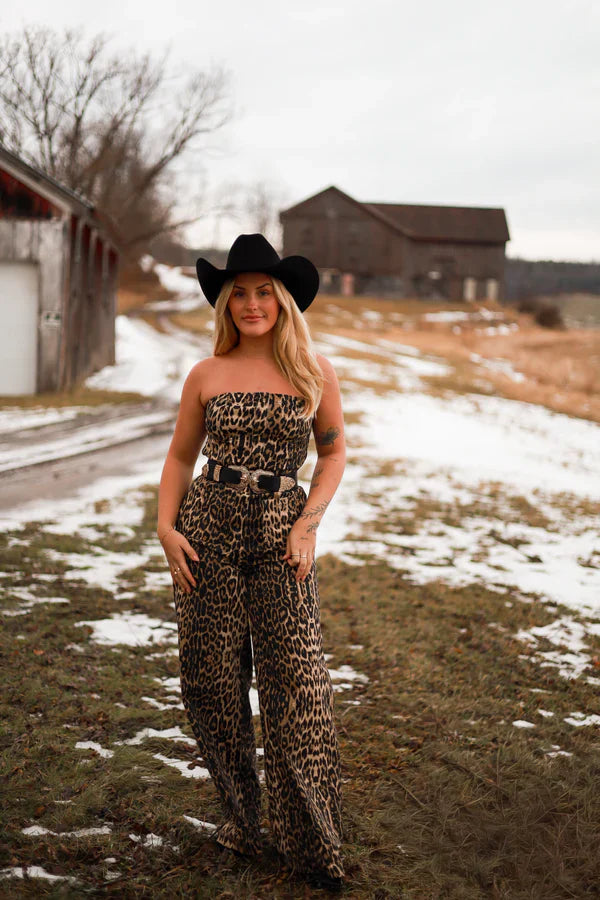 Allure Jumpsuit - Leopard