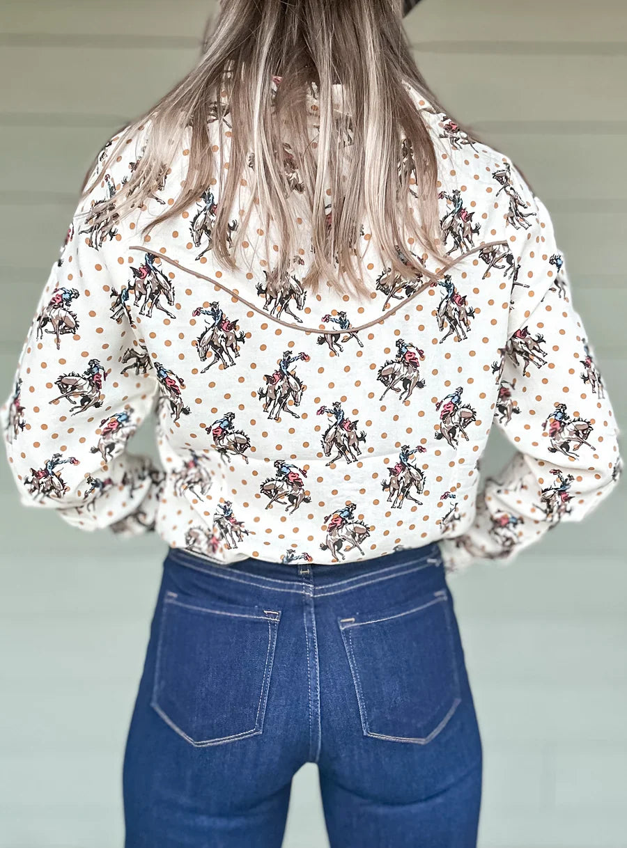 Betty Bronc Pearl Snap Button Up