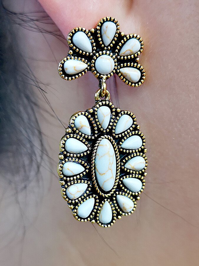 Women's Vintage Turquoise Sterling Silver Earrings