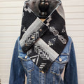 Western Cowboy Greyscale Warm Neck Hood