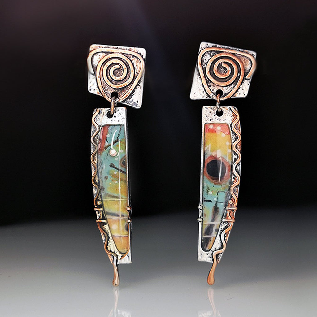 Retro Color Glazed Earrings