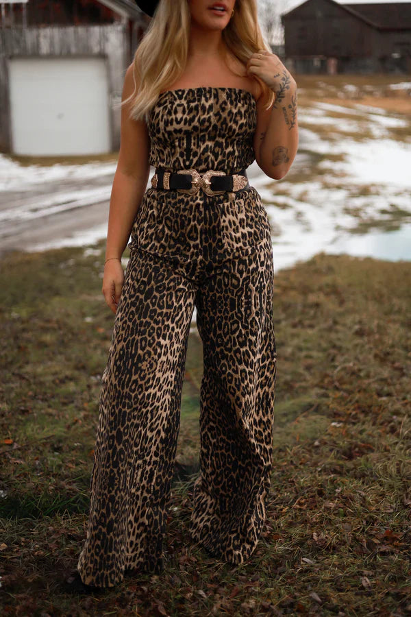 Allure Jumpsuit - Leopard