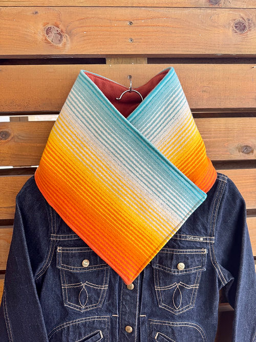 Western Cowboy Aztec Warm Neck Hood