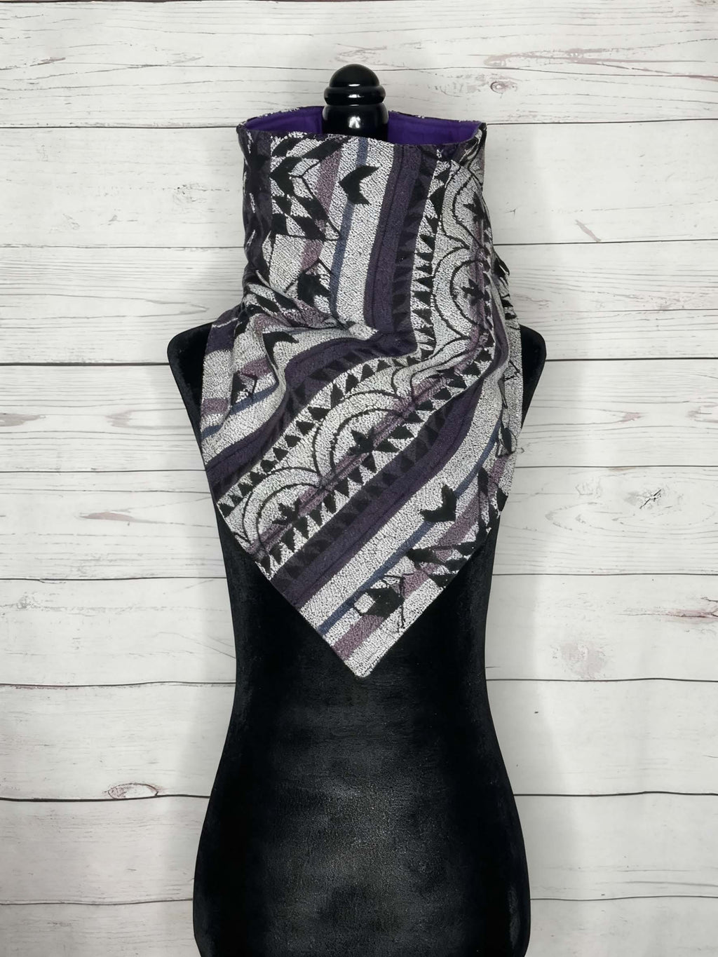 Violet Aztec Warm Neck Hood