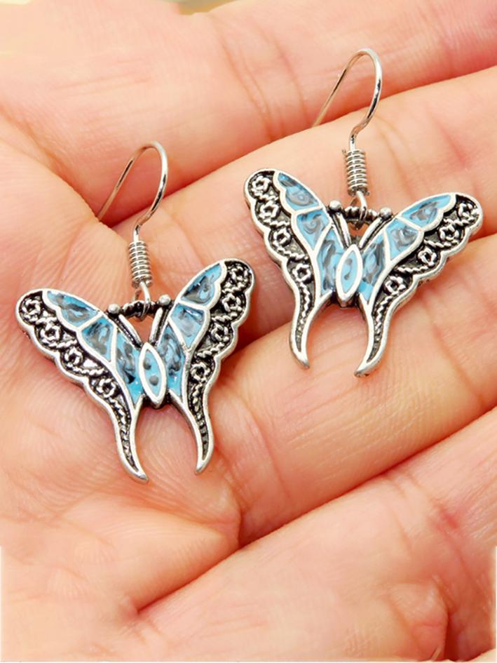 Retro butterfly earrings
