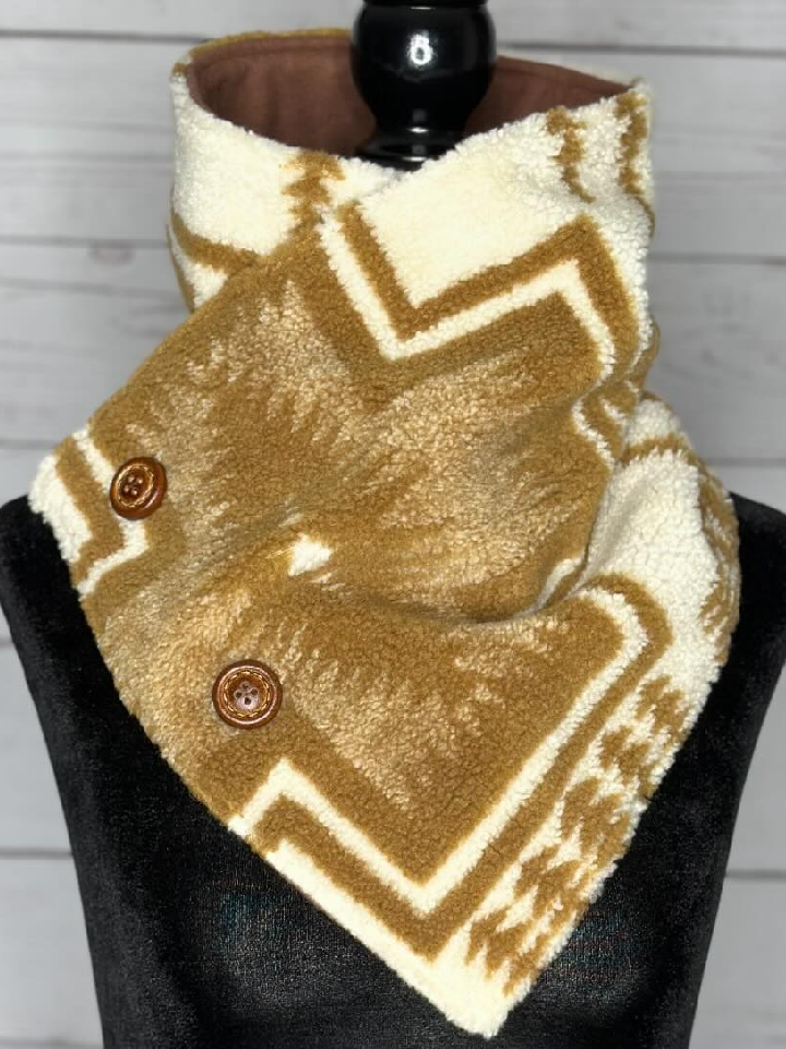 Western Cowboy Plush Warm Neck Hood