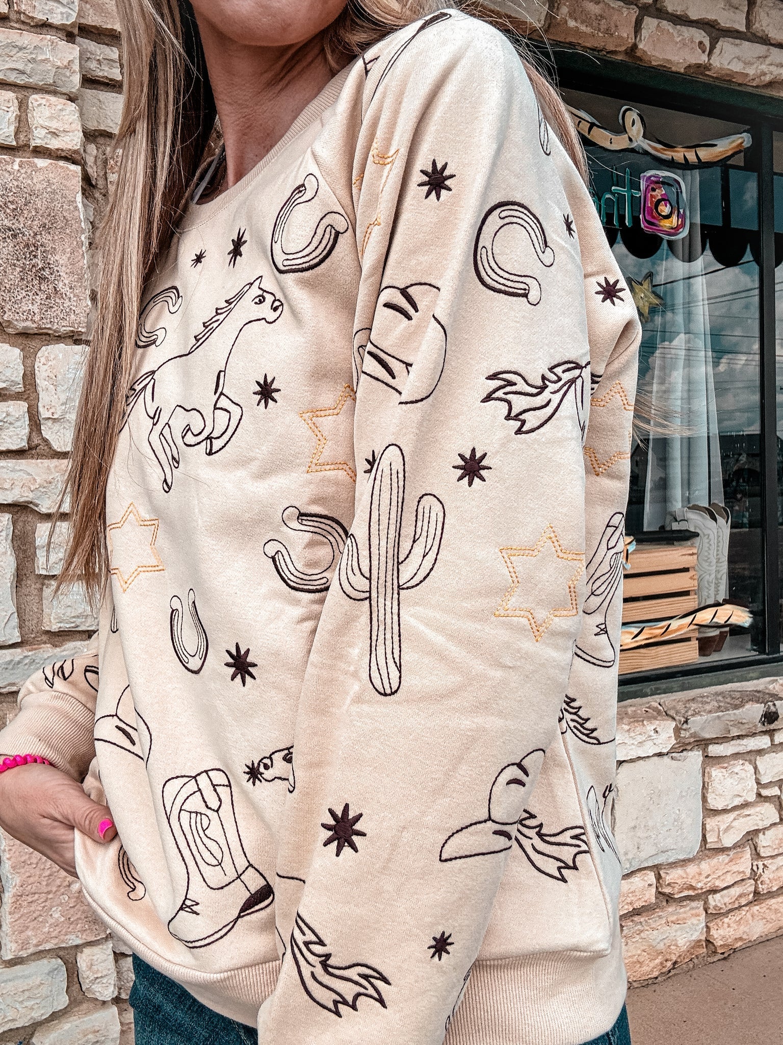 Horses Are Faster Sweatshirt (Cream)