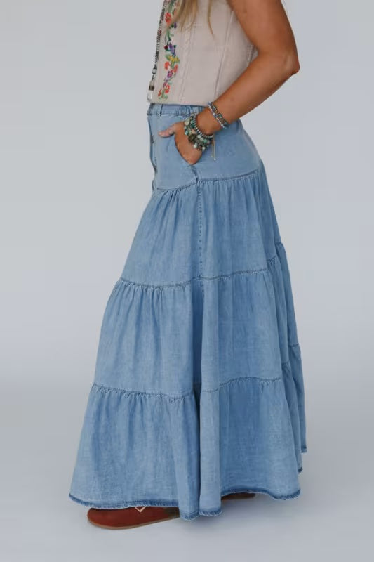 Tiered Maxi Skirt