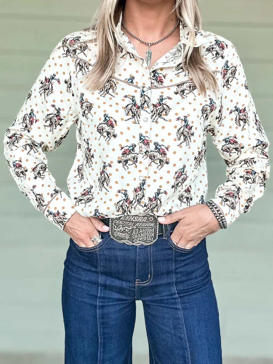 Betty Bronc Pearl Snap Button Up