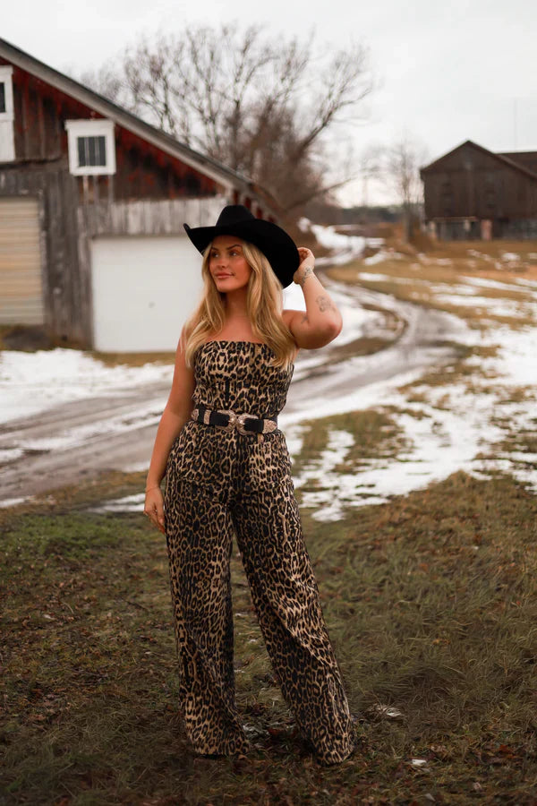 Allure Jumpsuit - Leopard