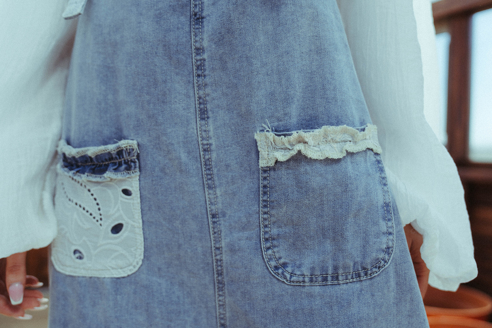 Lace Denim Overalls