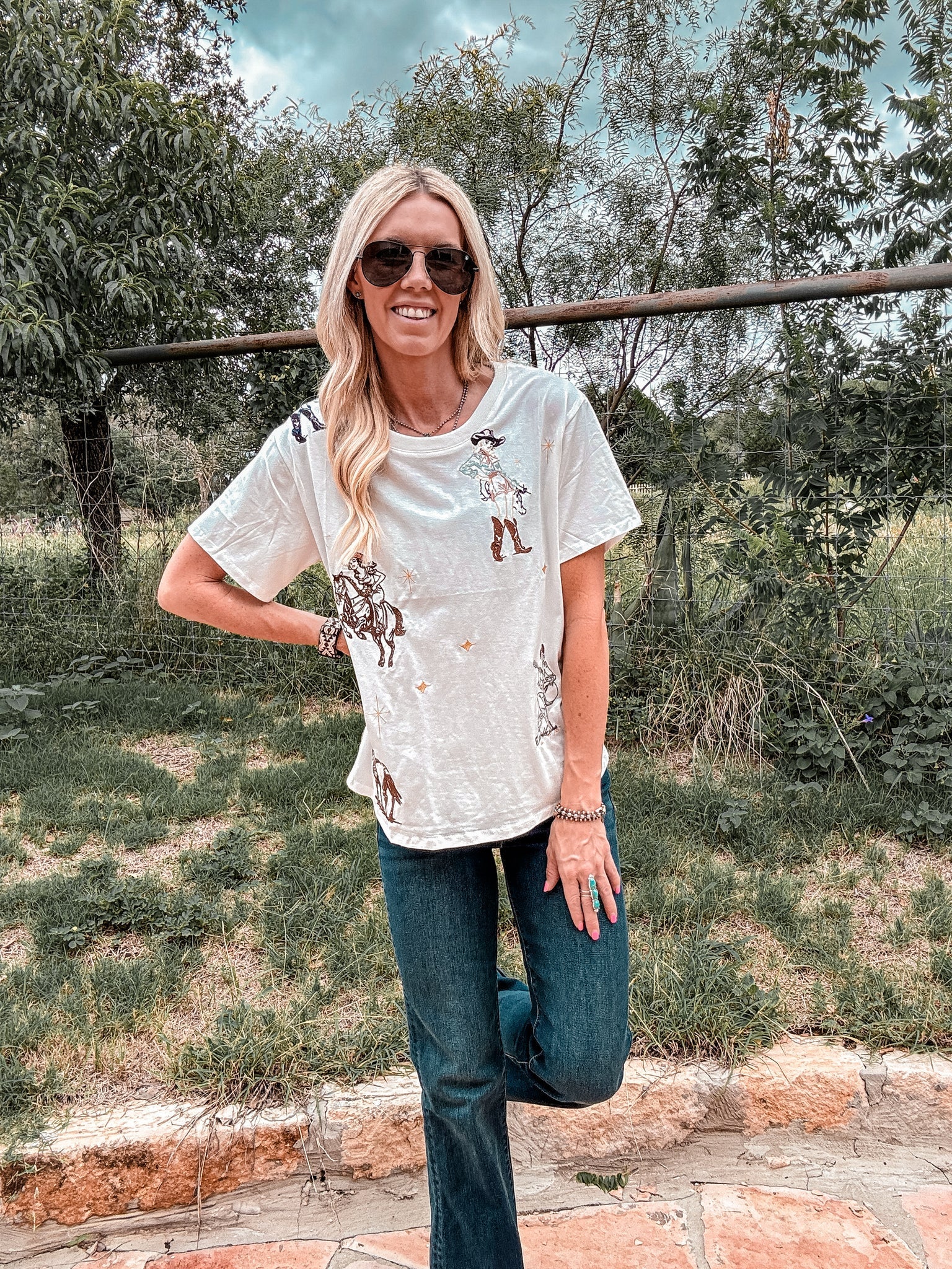 The Orla Western Top (White)