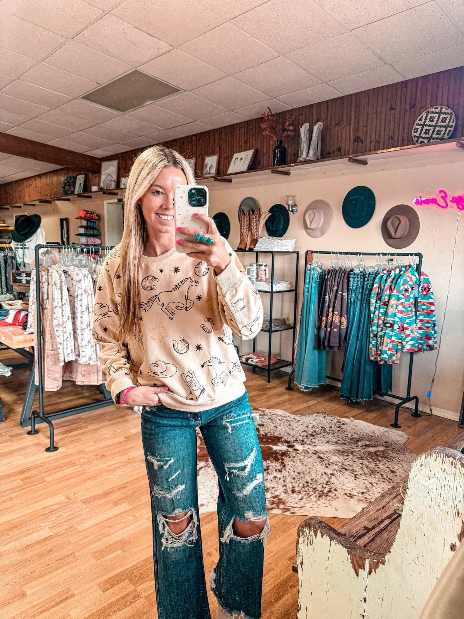 Horses Are Faster Sweatshirt (Cream)