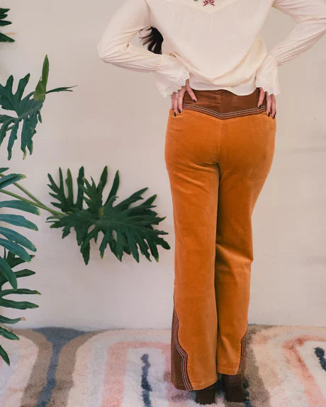 Cinnamon Girl Golden Cord Pants