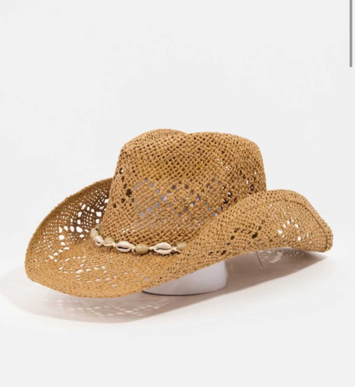 Shell Straw Cowgirl Hat