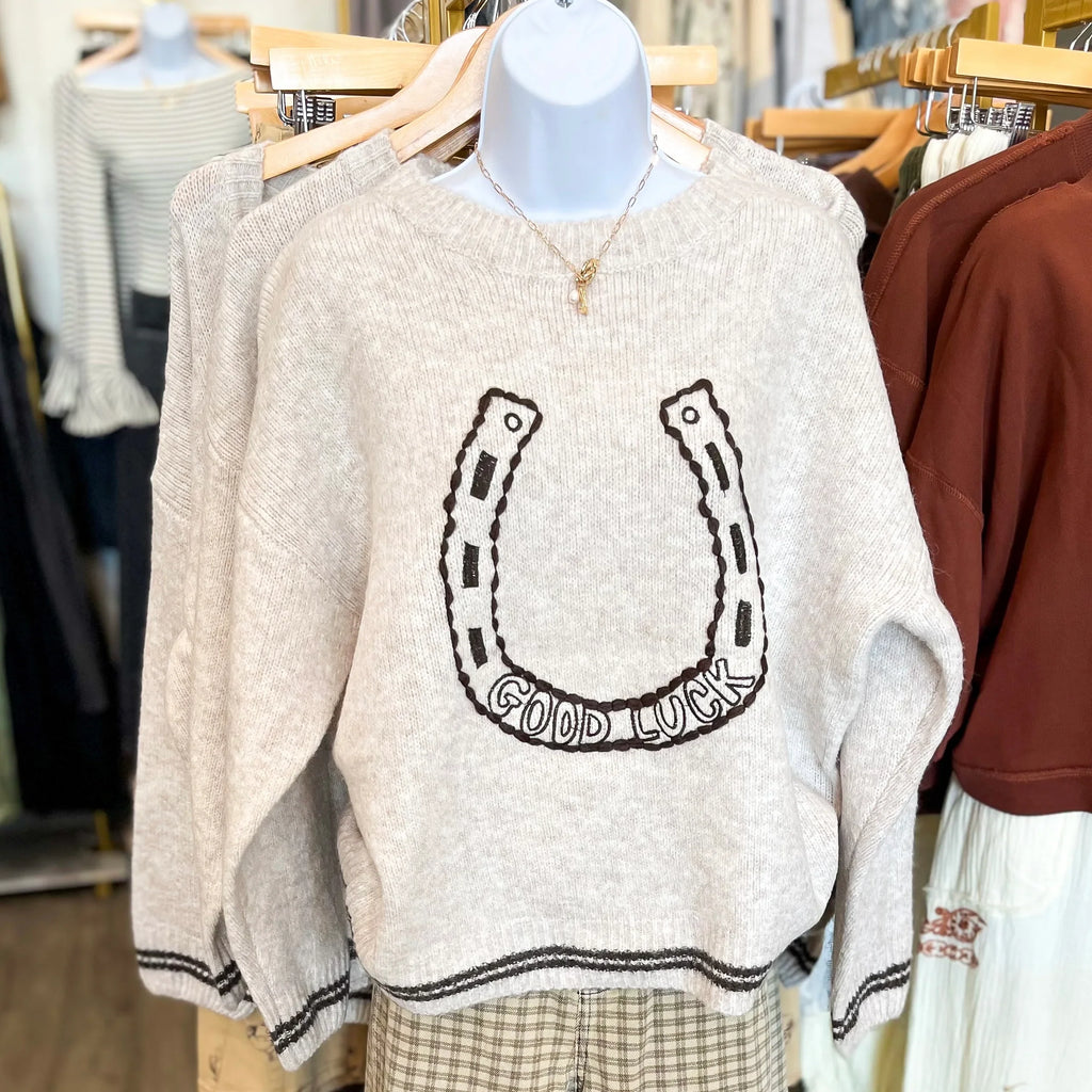 Good Luck Horseshoe Sweater