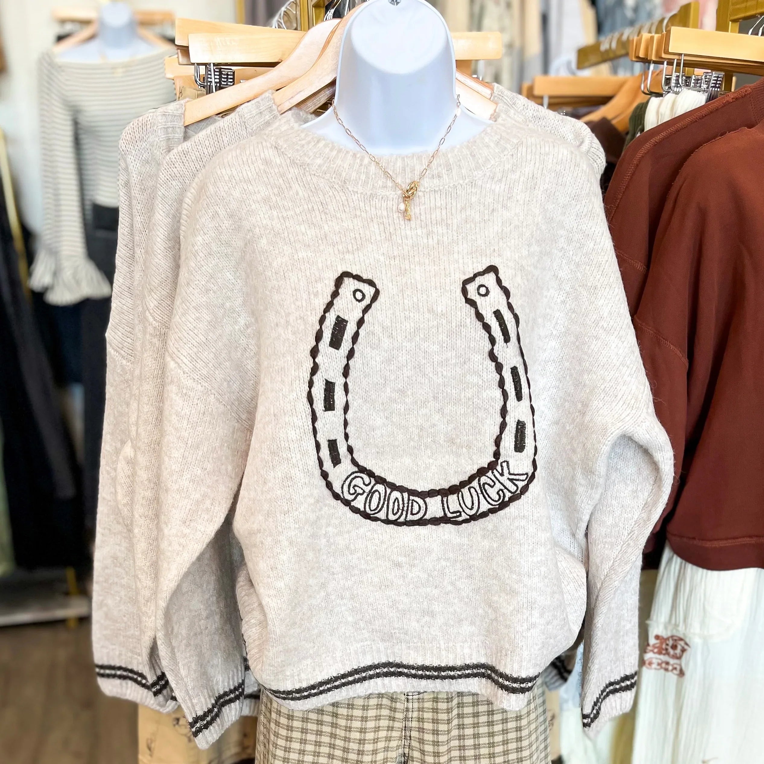 Good Luck Horseshoe Sweater