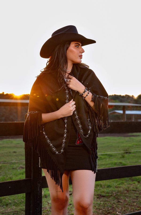 Western Fringe Cowboy Poncho