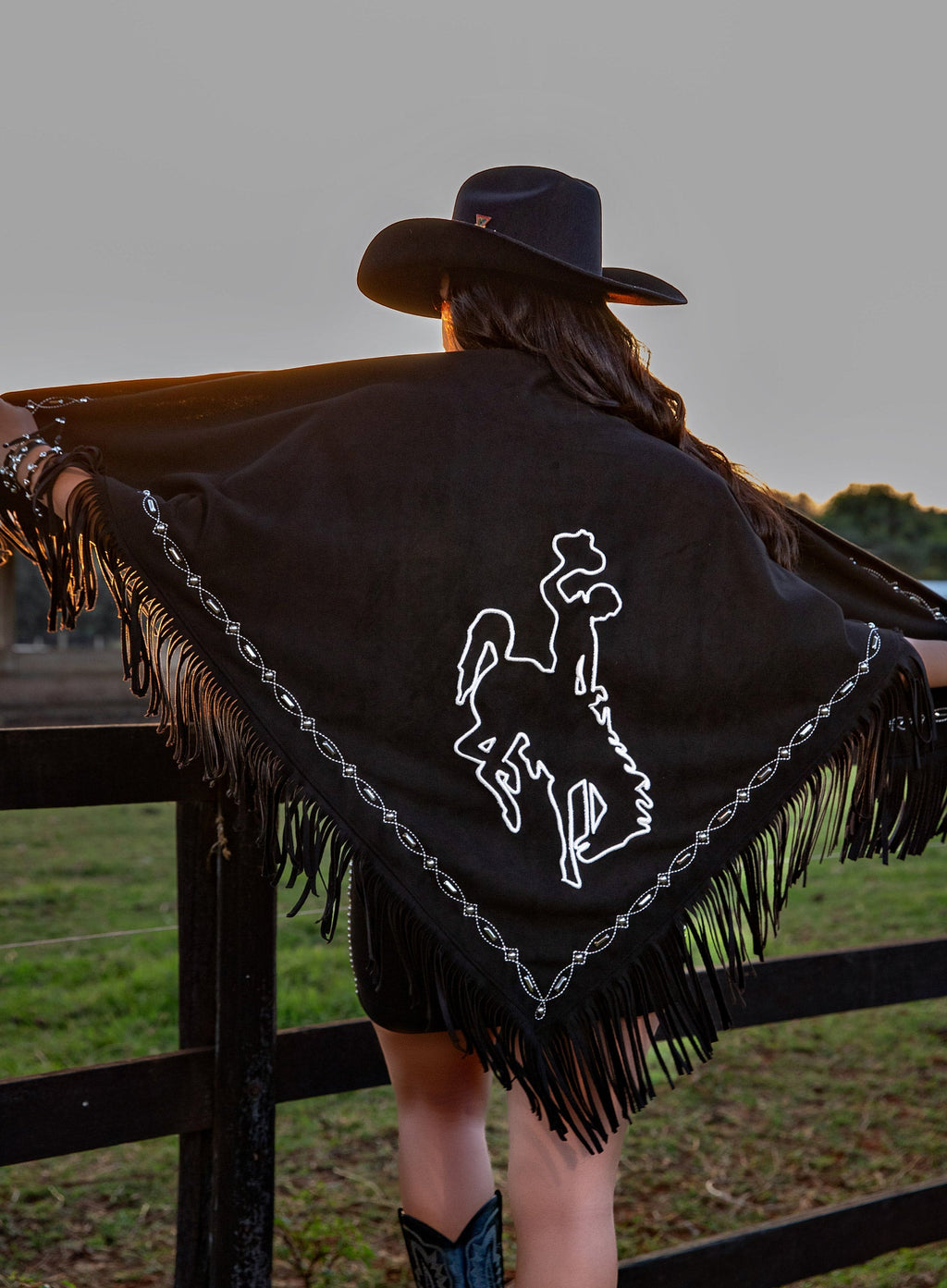 Western Fringe Cowboy Poncho