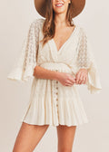 Angie Batwing Lace Romper